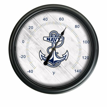 HOLLAND BAR STOOL CO US Naval Academy Indoor/Outdoor LED Thermometer ODThrm14BK-08USNavA